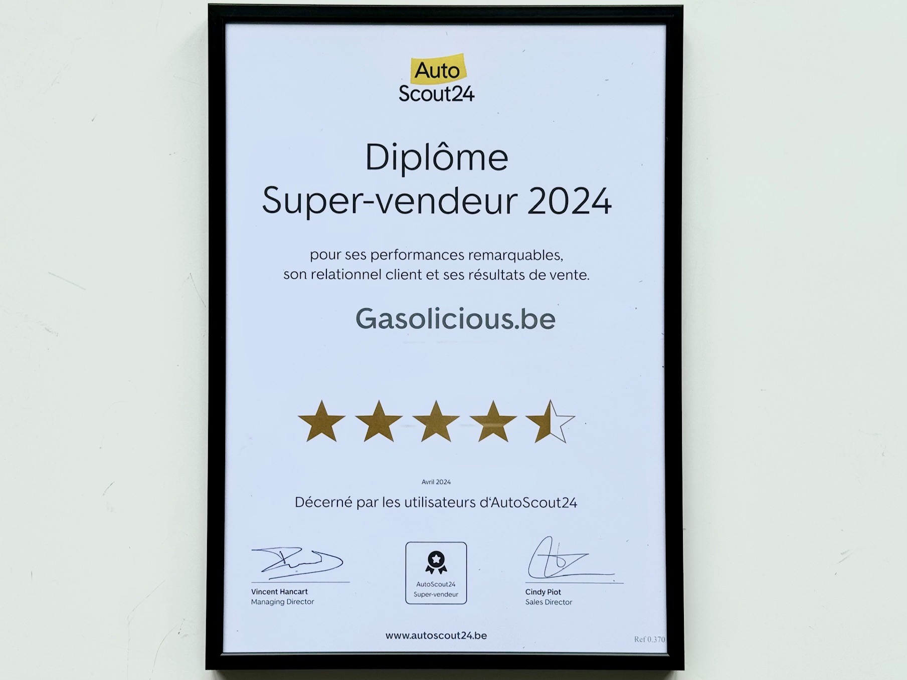 Super vendeur Autoscout 24 - 2024 — photo 2